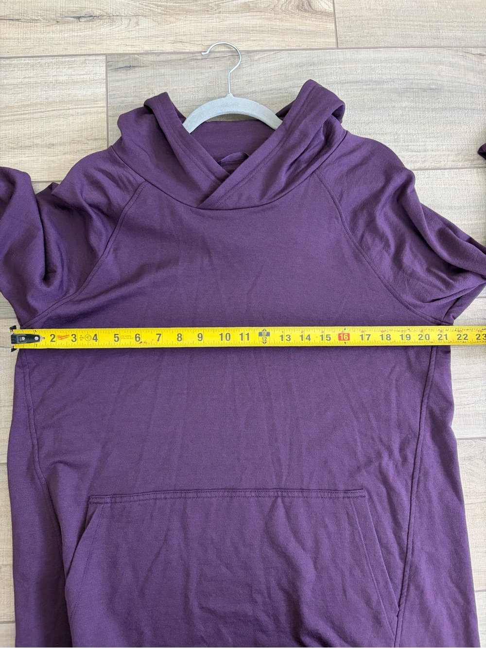 Wool& Wooland Everett Hoodie Tunic Merino Wool Marionberry XL - Picture 7 of 8